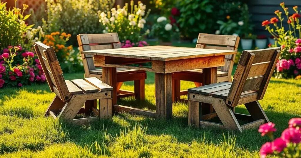 DIY com pallets para jardim