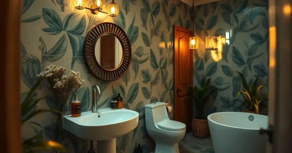 decoração de banheiro social